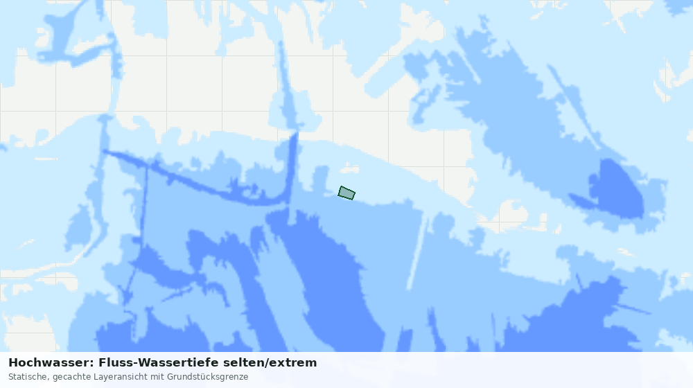 Statische Kartenansicht: Hochwasser: Fluss-Wassertiefe selten/extrem