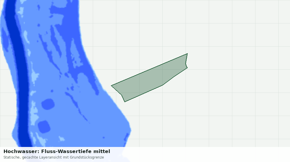 Statische Kartenansicht: Hochwasser: Fluss-Wassertiefe mittel
