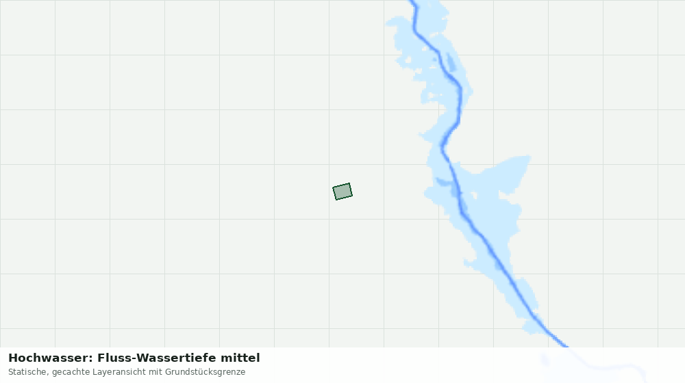 Statische Kartenansicht: Hochwasser: Fluss-Wassertiefe mittel