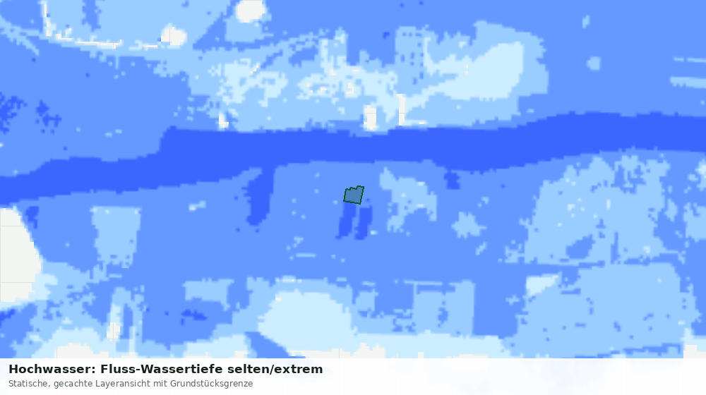 Statische Kartenansicht: Hochwasser: Fluss-Wassertiefe selten/extrem