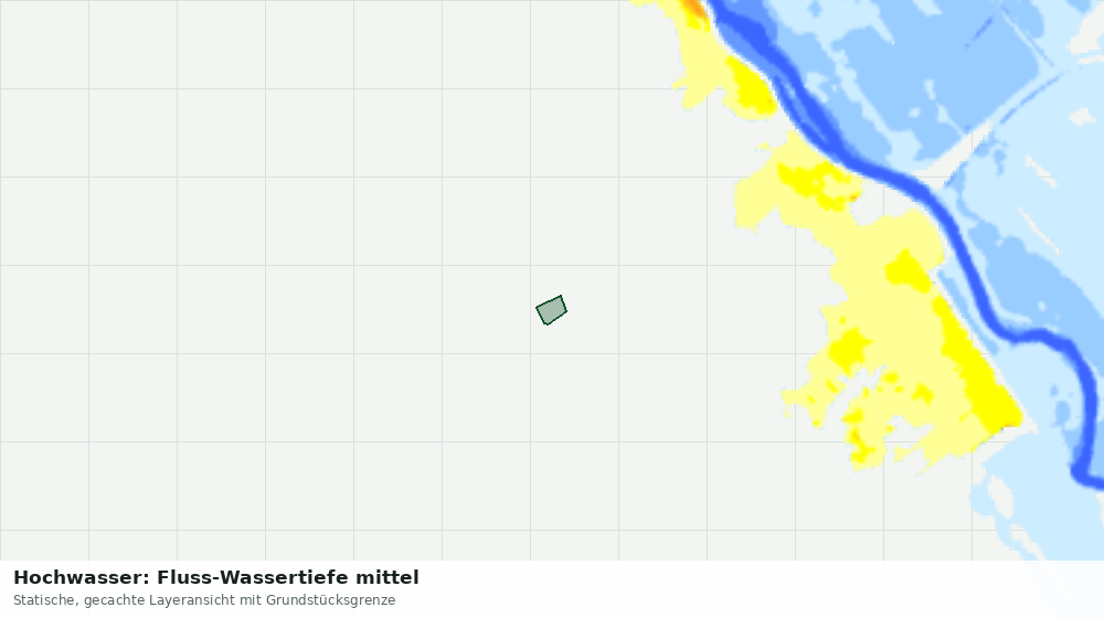 Statische Kartenansicht: Hochwasser: Fluss-Wassertiefe mittel
