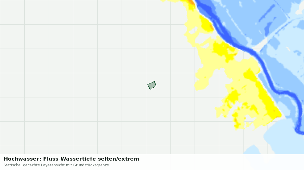 Statische Kartenansicht: Hochwasser: Fluss-Wassertiefe selten/extrem