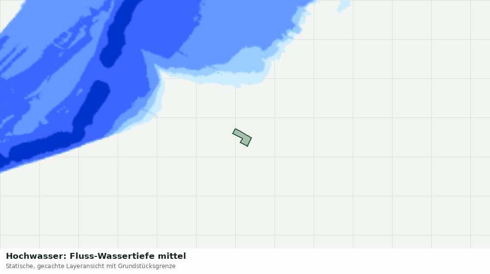 Statische Kartenansicht: Hochwasser: Fluss-Wassertiefe mittel
