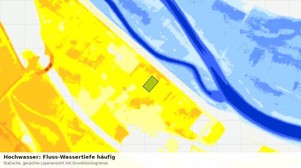 Statische Kartenansicht: Hochwasser: Fluss-Wassertiefe häufig