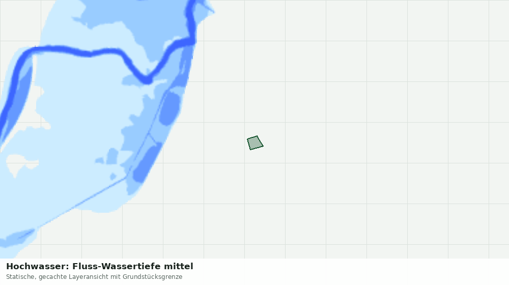 Statische Kartenansicht: Hochwasser: Fluss-Wassertiefe mittel