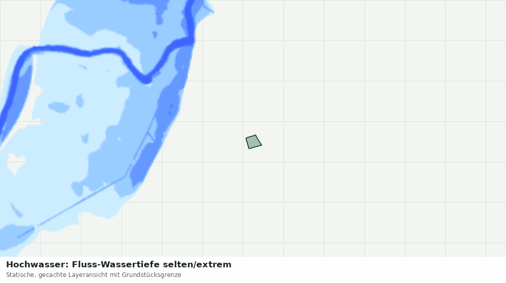 Statische Kartenansicht: Hochwasser: Fluss-Wassertiefe selten/extrem