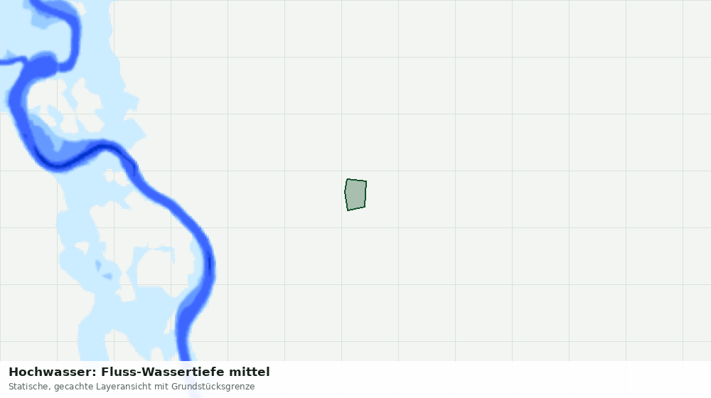Statische Kartenansicht: Hochwasser: Fluss-Wassertiefe mittel