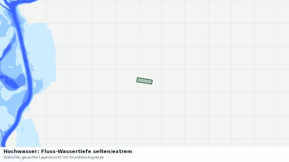 Statische Kartenansicht: Hochwasser: Fluss-Wassertiefe selten/extrem