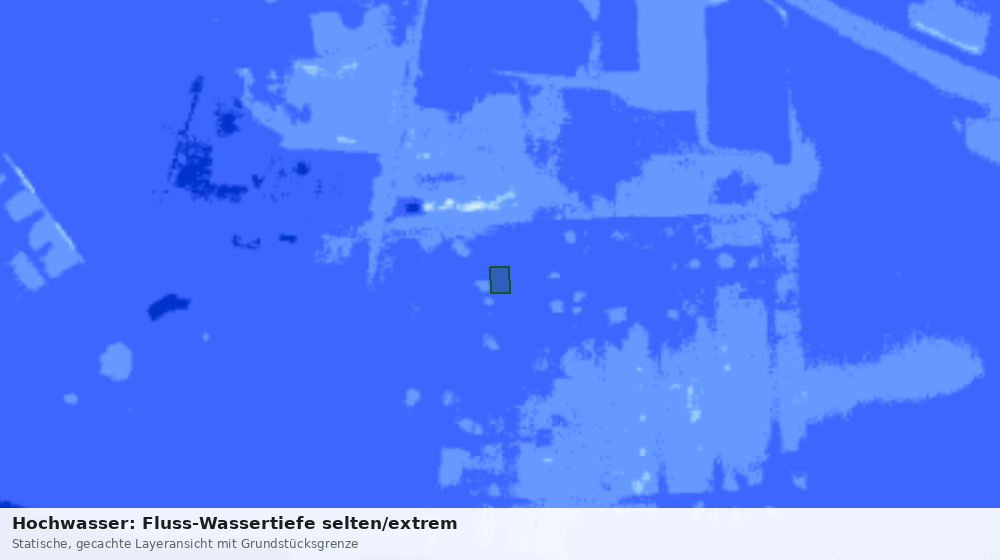 Statische Kartenansicht: Hochwasser: Fluss-Wassertiefe selten/extrem