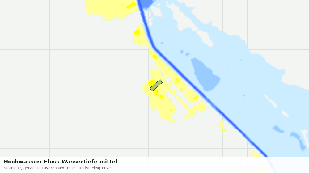 Statische Kartenansicht: Hochwasser: Fluss-Wassertiefe mittel