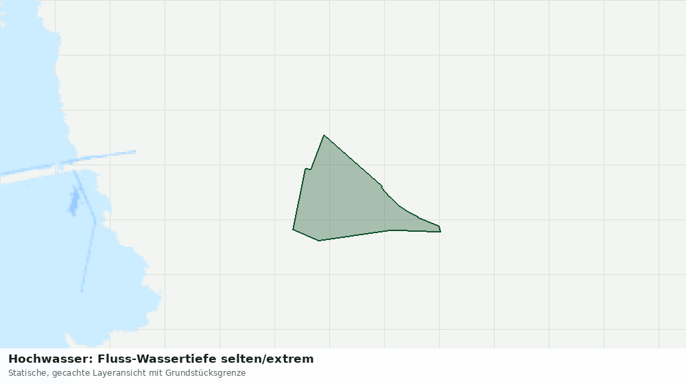 Statische Kartenansicht: Hochwasser: Fluss-Wassertiefe selten/extrem
