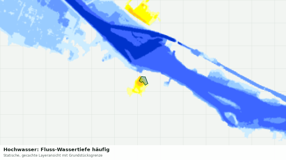 Statische Kartenansicht: Hochwasser: Fluss-Wassertiefe häufig