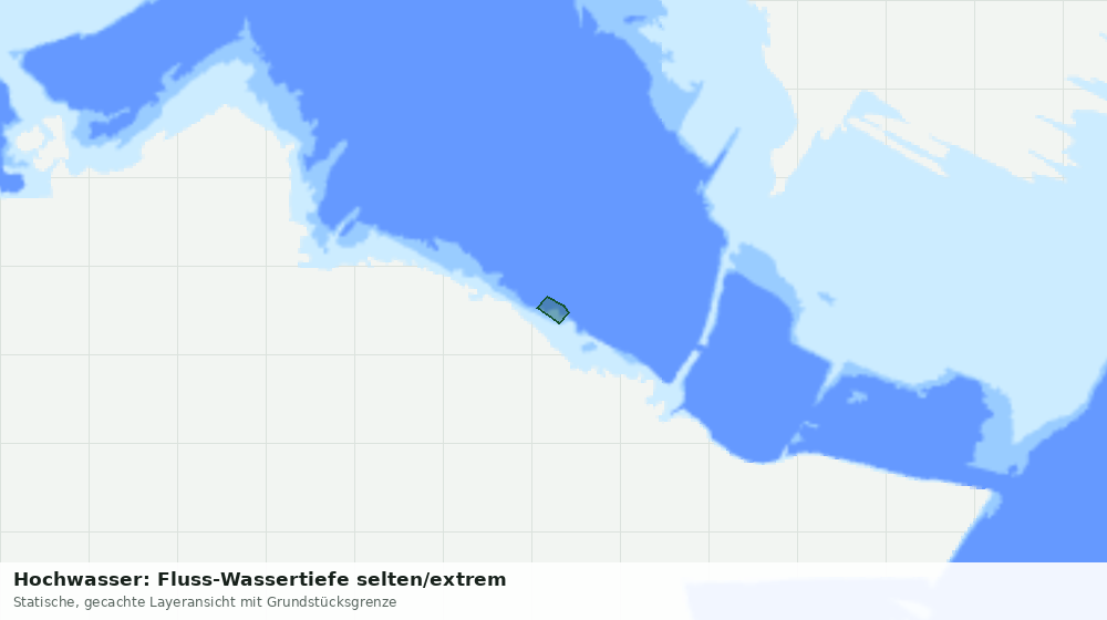 Statische Kartenansicht: Hochwasser: Fluss-Wassertiefe selten/extrem