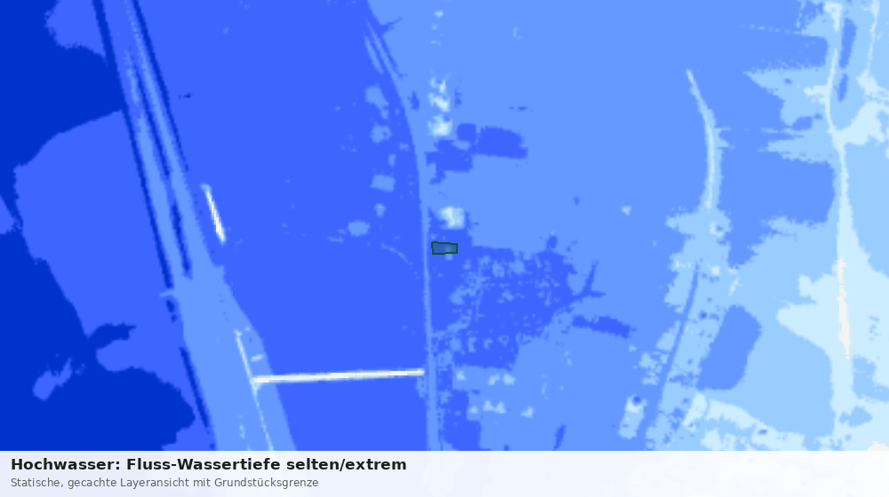 Statische Kartenansicht: Hochwasser: Fluss-Wassertiefe selten/extrem