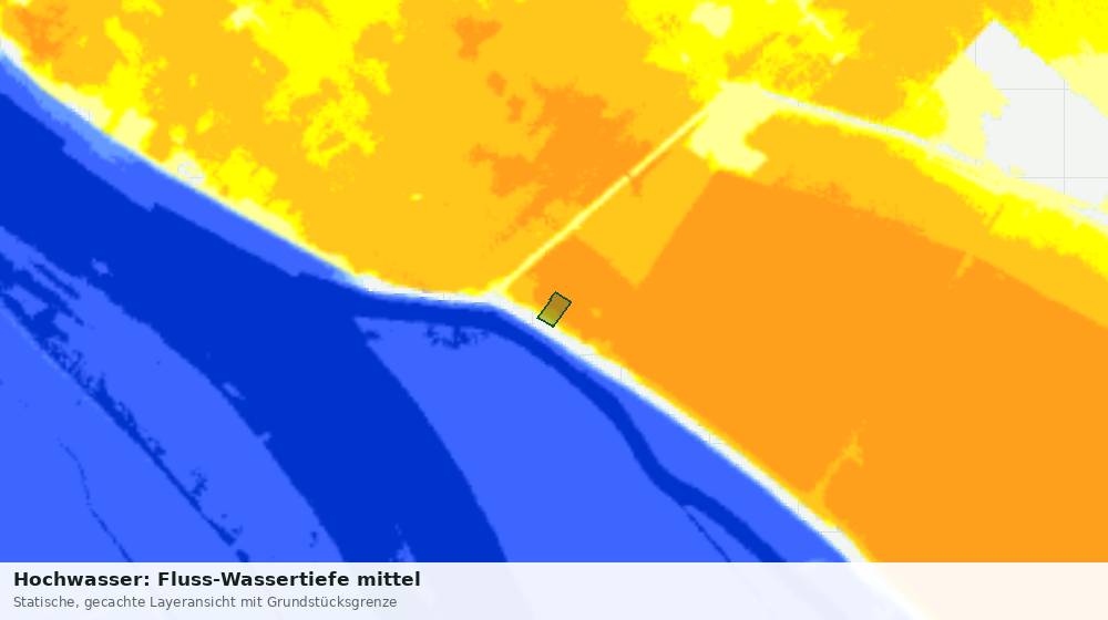 Statische Kartenansicht: Hochwasser: Fluss-Wassertiefe mittel