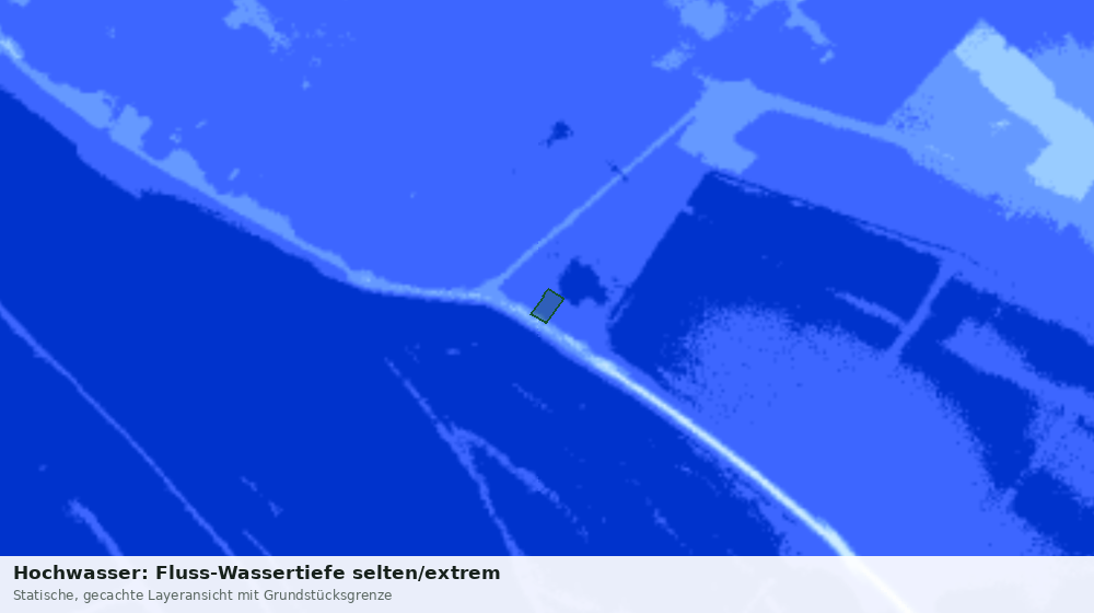 Statische Kartenansicht: Hochwasser: Fluss-Wassertiefe selten/extrem