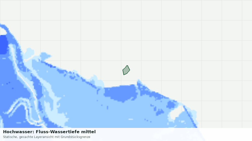 Statische Kartenansicht: Hochwasser: Fluss-Wassertiefe mittel