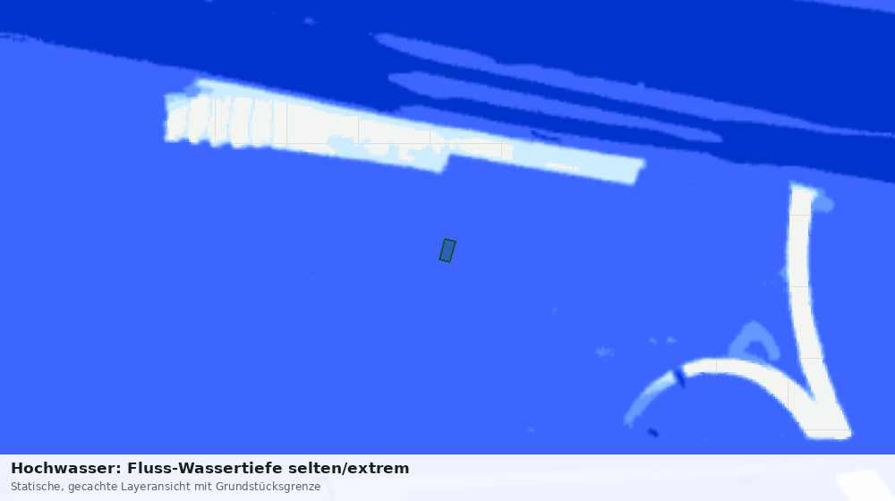 Statische Kartenansicht: Hochwasser: Fluss-Wassertiefe selten/extrem