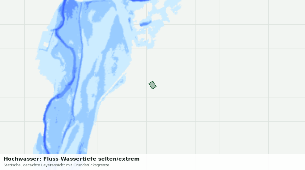 Statische Kartenansicht: Hochwasser: Fluss-Wassertiefe selten/extrem