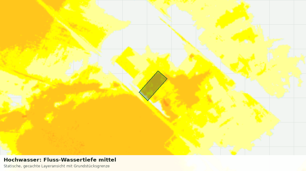 Statische Kartenansicht: Hochwasser: Fluss-Wassertiefe mittel