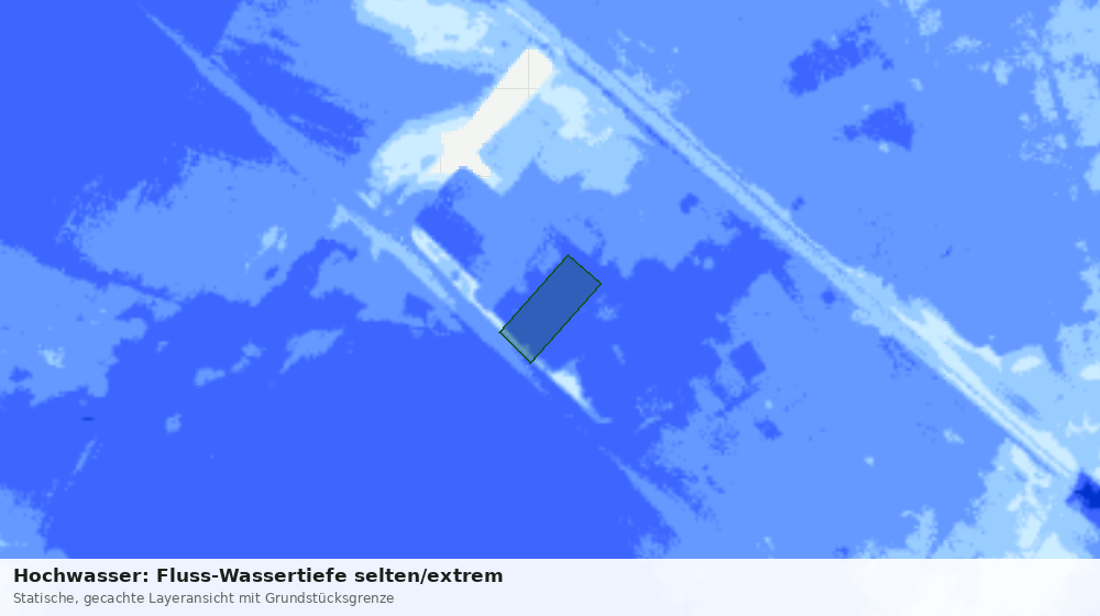 Statische Kartenansicht: Hochwasser: Fluss-Wassertiefe selten/extrem