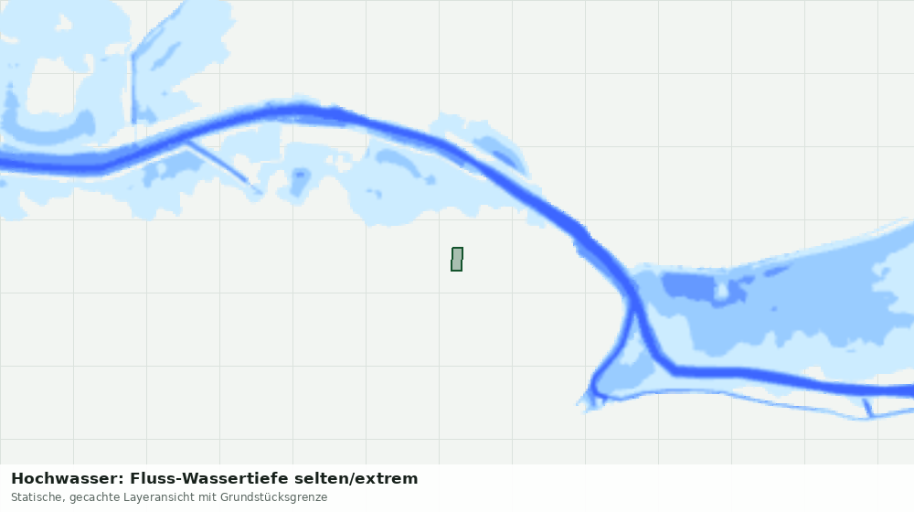 Statische Kartenansicht: Hochwasser: Fluss-Wassertiefe selten/extrem