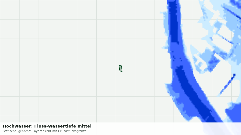 Statische Kartenansicht: Hochwasser: Fluss-Wassertiefe mittel