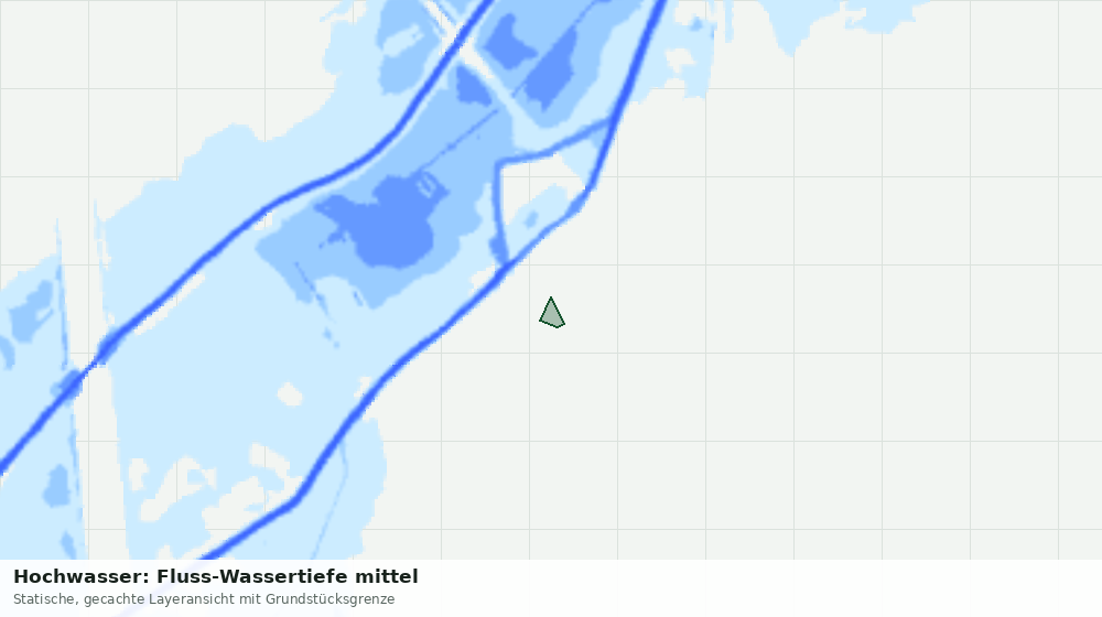 Statische Kartenansicht: Hochwasser: Fluss-Wassertiefe mittel