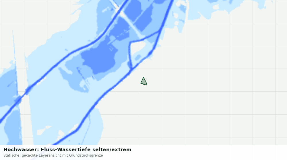 Statische Kartenansicht: Hochwasser: Fluss-Wassertiefe selten/extrem