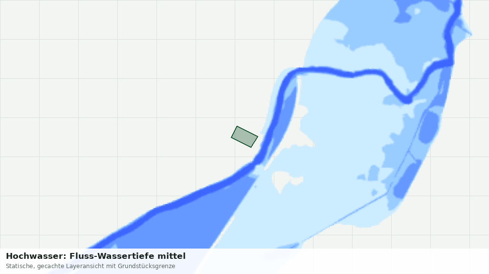Statische Kartenansicht: Hochwasser: Fluss-Wassertiefe mittel