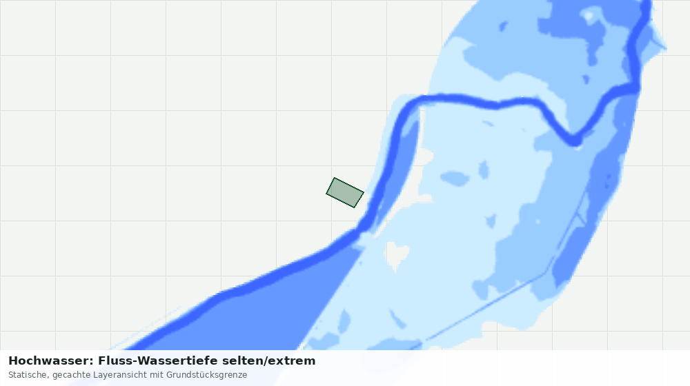 Statische Kartenansicht: Hochwasser: Fluss-Wassertiefe selten/extrem