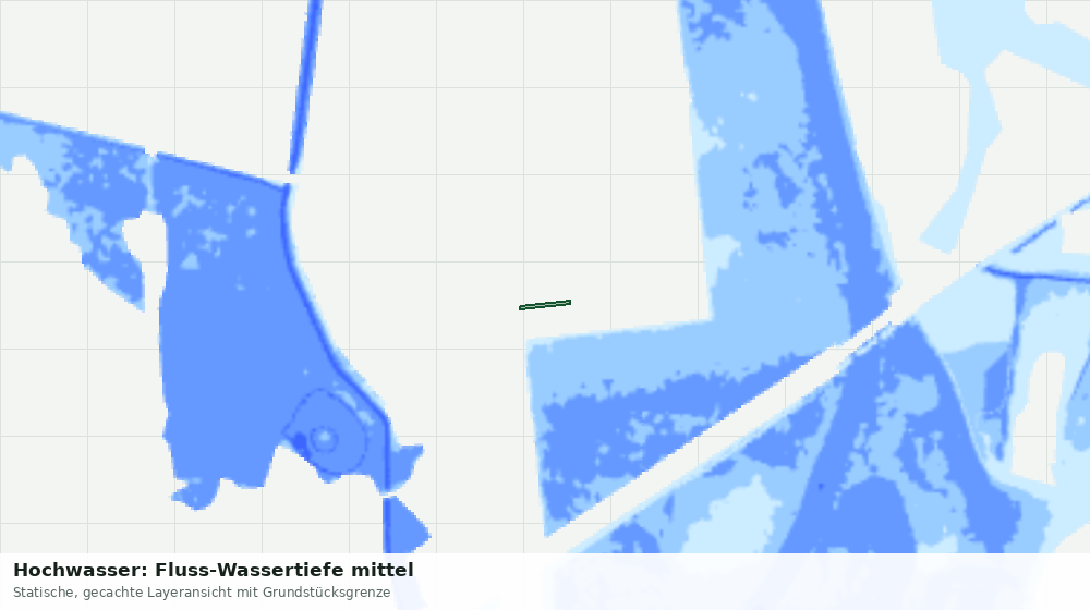 Statische Kartenansicht: Hochwasser: Fluss-Wassertiefe mittel