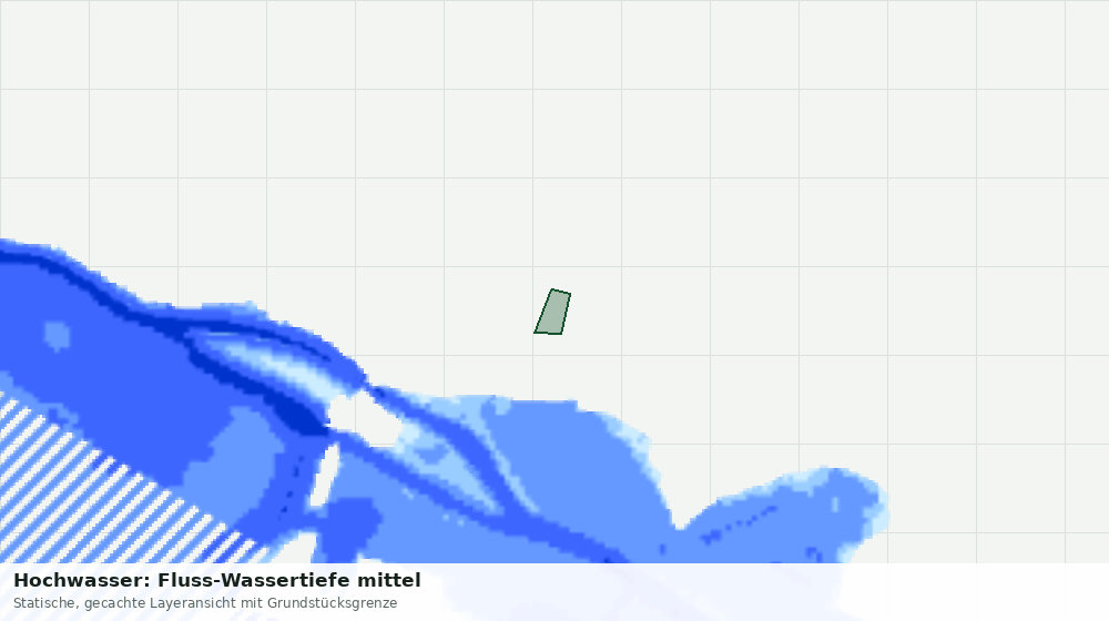 Statische Kartenansicht: Hochwasser: Fluss-Wassertiefe mittel
