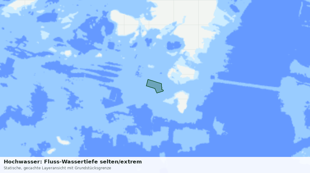 Statische Kartenansicht: Hochwasser: Fluss-Wassertiefe selten/extrem