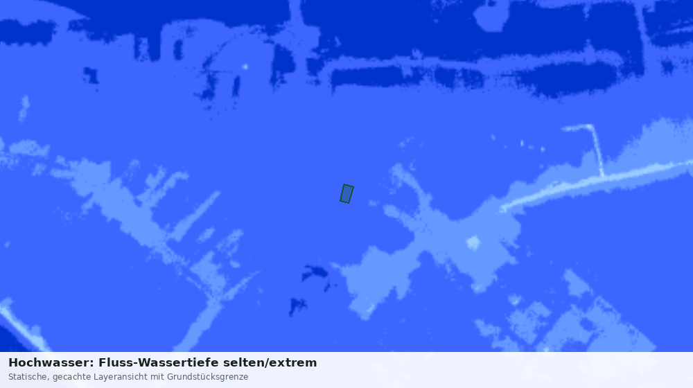 Statische Kartenansicht: Hochwasser: Fluss-Wassertiefe selten/extrem