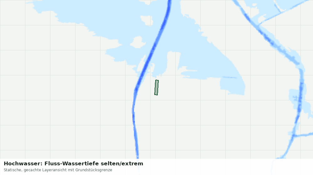 Statische Kartenansicht: Hochwasser: Fluss-Wassertiefe selten/extrem