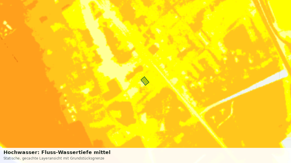 Statische Kartenansicht: Hochwasser: Fluss-Wassertiefe mittel