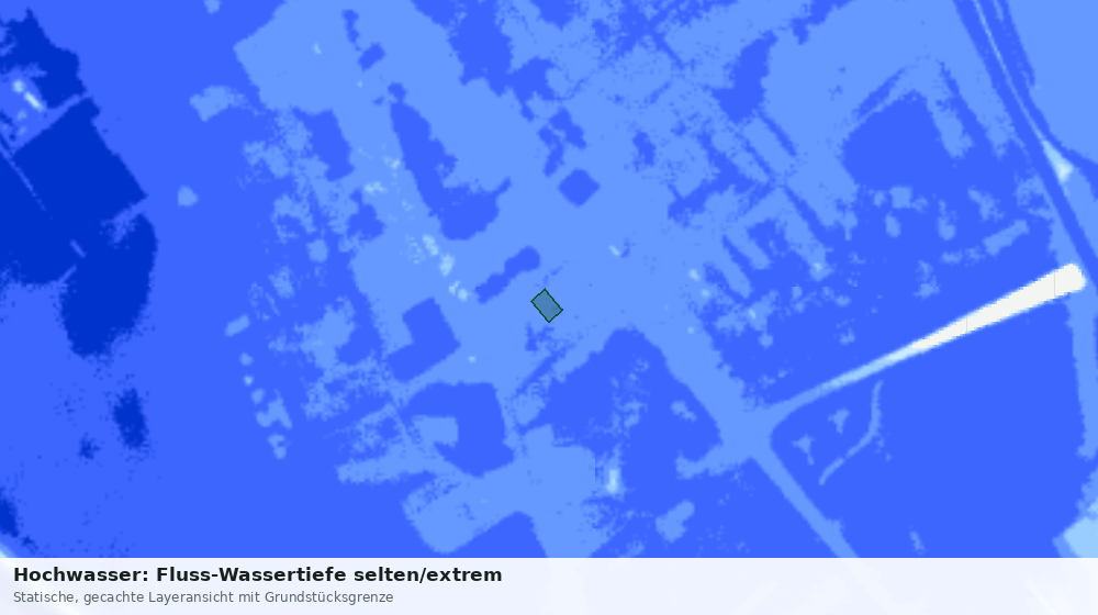 Statische Kartenansicht: Hochwasser: Fluss-Wassertiefe selten/extrem