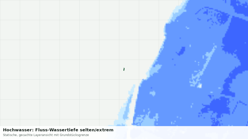 Statische Kartenansicht: Hochwasser: Fluss-Wassertiefe selten/extrem