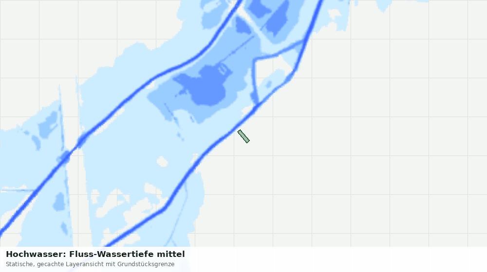 Statische Kartenansicht: Hochwasser: Fluss-Wassertiefe mittel
