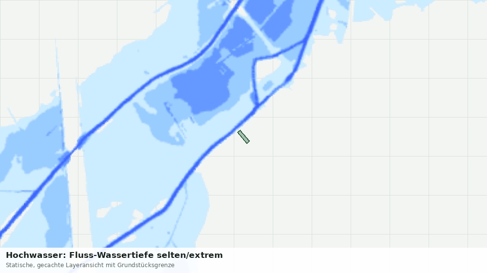 Statische Kartenansicht: Hochwasser: Fluss-Wassertiefe selten/extrem