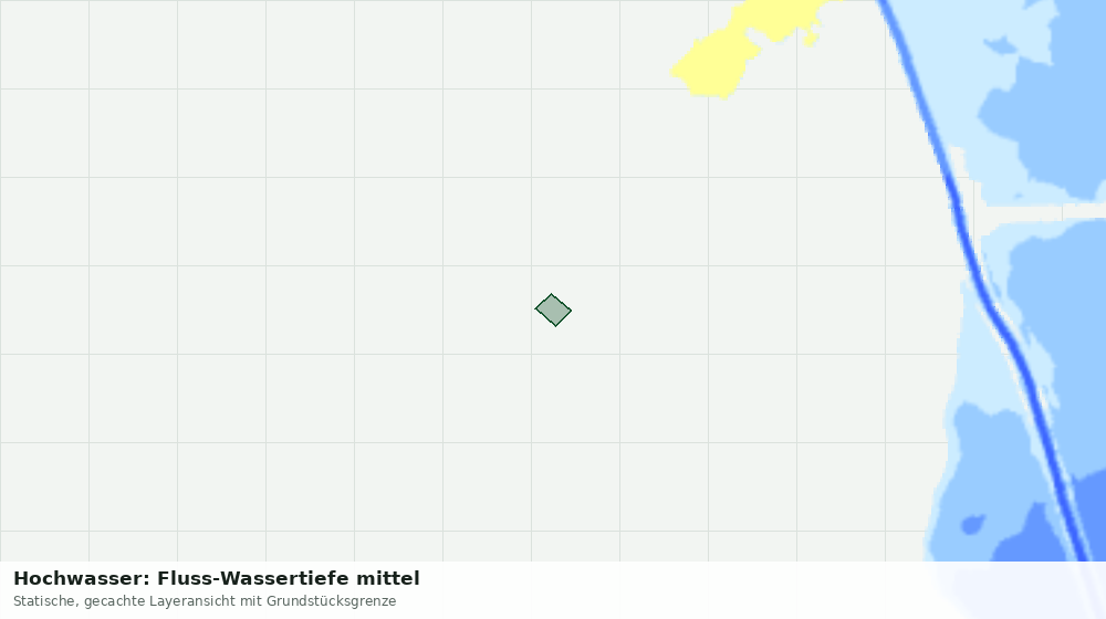 Statische Kartenansicht: Hochwasser: Fluss-Wassertiefe mittel