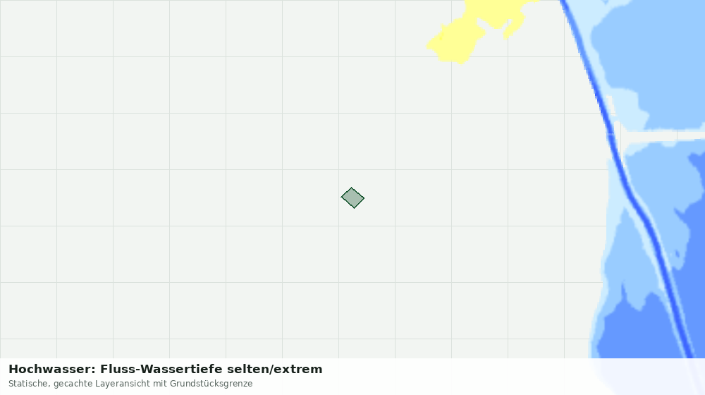 Statische Kartenansicht: Hochwasser: Fluss-Wassertiefe selten/extrem