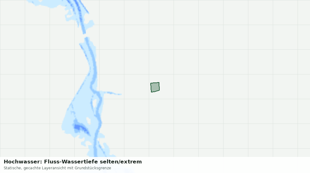 Statische Kartenansicht: Hochwasser: Fluss-Wassertiefe selten/extrem