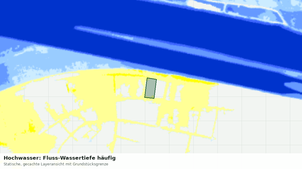 Statische Kartenansicht: Hochwasser: Fluss-Wassertiefe häufig