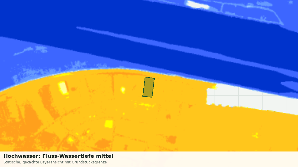 Statische Kartenansicht: Hochwasser: Fluss-Wassertiefe mittel