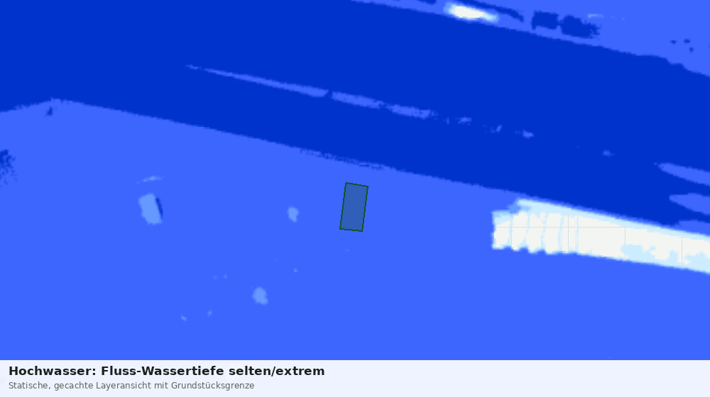 Statische Kartenansicht: Hochwasser: Fluss-Wassertiefe selten/extrem