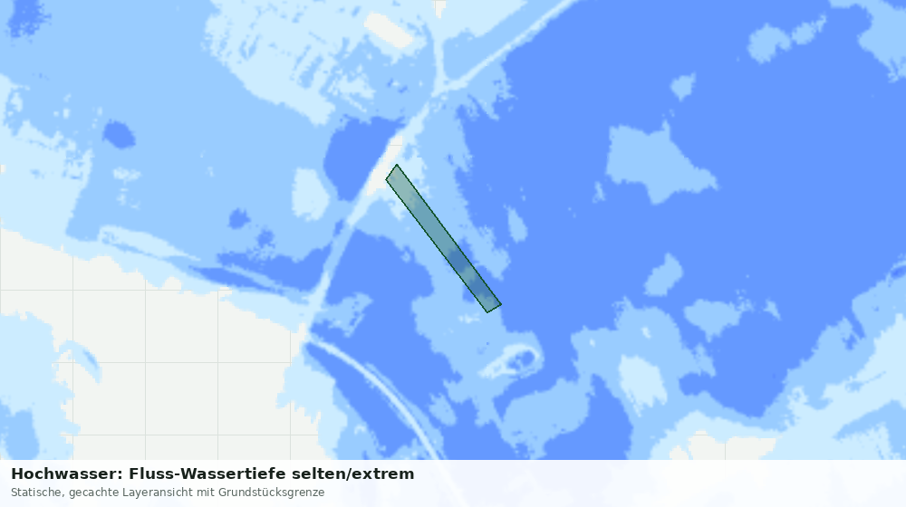 Statische Kartenansicht: Hochwasser: Fluss-Wassertiefe selten/extrem