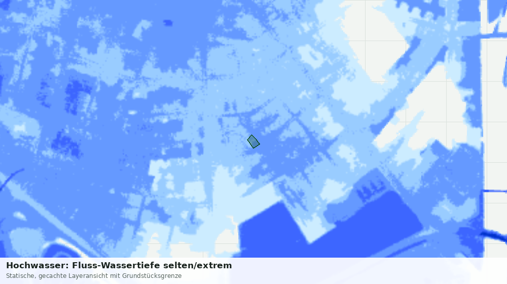 Statische Kartenansicht: Hochwasser: Fluss-Wassertiefe selten/extrem