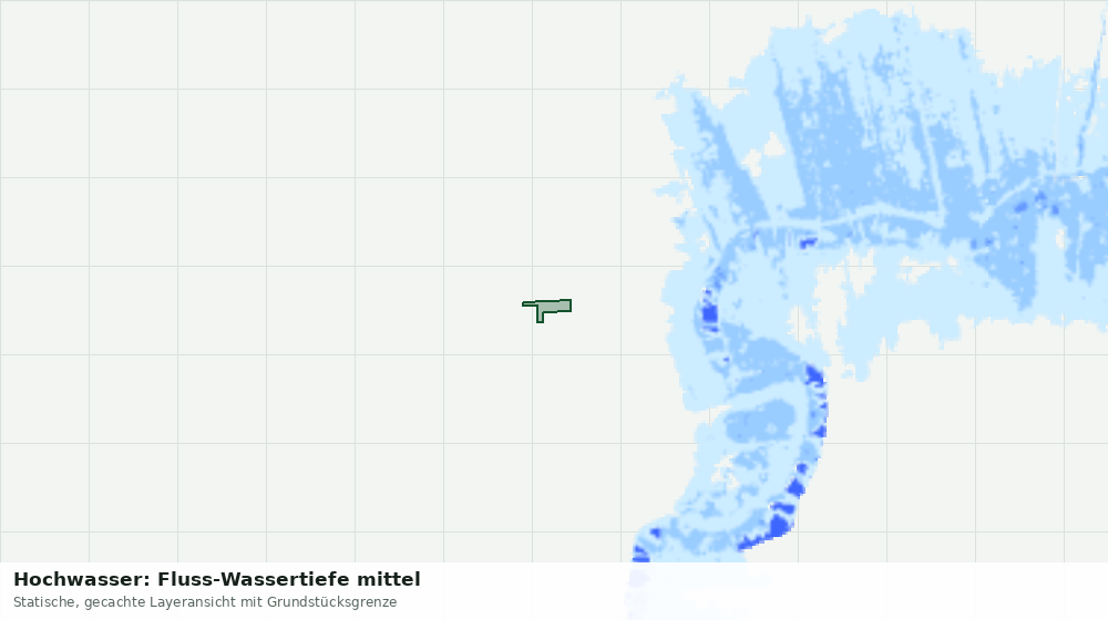 Statische Kartenansicht: Hochwasser: Fluss-Wassertiefe mittel